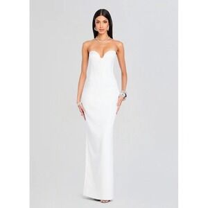 Retrofête Luna White Satin Corset Gown – Size Small  – NWT